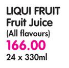 Liqui-Fruit Fruit Juice(All Flavours)-24 x 330ml