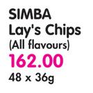 Simba Lay's Chips(All Flavours)-48 x 36gm