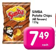 Simba Potato Chips-125g Each