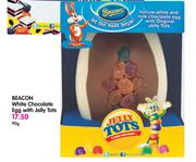 Beacon White Chocolate Egg With Jelly Tots-90g