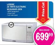 Logik White Electronic Microwave Oven-28l