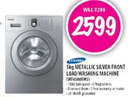 Samsung Metallic Silver Front Load Washing Machine-5kg 
