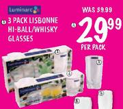 Lisbonne Hi-Ball/Whisky Glasses-3 Pack