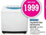 White Twin Tub Washing Machine-14kg 
