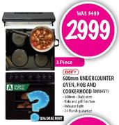 Defy 600mm Undercounter Oven , Hob & Cookerhood-3 Piece 