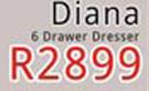 Diana 6 Drawer Dresser