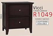 Vicci 2 Drawer Pedestal