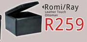 Romi/Ray Leather Touch Ottoman
