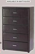 Erin Leather Touch 5 Drawer Chest