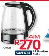 Aim 1.7 Litre Glass Kettle