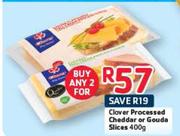 Clover Processed Cheddar Or Gouda Slices-400g