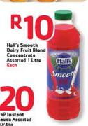 Hall's Smooth Dairy Fruit Blend Concentrate Assorted-1 Ltr EAch