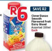 Clover Danao Smooth Flavoured Fruit Dairy Blend Assorted-330ml