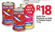 Lucky Star Pilchards In Chilli Or Tomato Sauce-3x155g