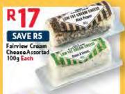 Fairview Cream Cheese Assorted-100g Each