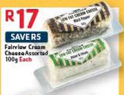 Fairview Cream Cheese Assorted-100g Each