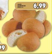 White Hambuger Rolls-6's