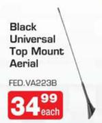 Black Universal Top Mount Aerial FED.VA223B Each
