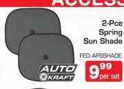 Auto Kraft 2-Pce Spring Sun Shade FED.APSSHADE  Per Set