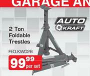 Auto Kraft 2 Ton Foldable Trestles FED.KW028 Per Set