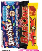 Nestle Mini Tex, Bar-One Or Smarties-Each