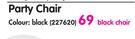 Party Chair Black