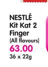 Nestle Kit Kat 2 Finger(All Flavours)-36x22g