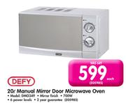 Defy 20Ltr Manual Mirror Door Microwave Oven DMO349
