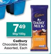 Cadbury Chocolate Slabs Assorted-90g/100g Each