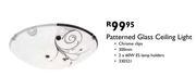Patterned Glass Ceiling Light