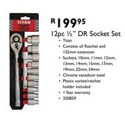 Titan 12pc 1/2" DR Socket Set