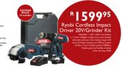 Ryobi Cordless Impact Driver 20V/Grinder Kit