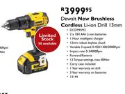 Dewalt New Brushless Cordless Li-ion Drill 13mm