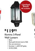 Liiumina 3-Panel Wall Lantern