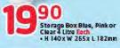 Big Jim Storage Box Blue, Pink Or Clear 4L 140x265x182mm-Each
