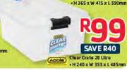 Addis Clear Crate 28L 240x355x485mm