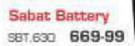 Sabat Powertech Battery(SBT.630)-Each