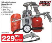 Auto Kraft 5-Pce Professional Spray Gun Kit-Per Kit