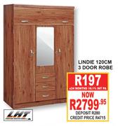 LHT Lindie 120cm 3 Door Robe