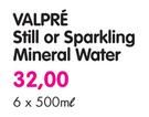 Valpre Still or Sparkling Mineral Water-6 x 500ml