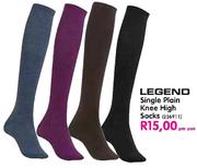 Legend Single Plain Knee High Socks(226911)-Per Pair