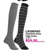 Legend Essential Knee High Socks(226913)-Per 2 Pack