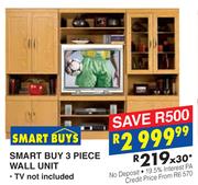 Smart Buy 3 Piece Wall Unit