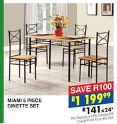 Miami 5 Piece Dinette Set