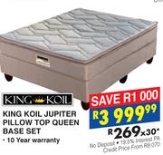 King Koil Jupiter Pillow Top Queen Base Set