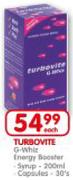 Turbovite G-Whiz Energy Booster Syrup 200Ml Or Capsules-30's Each