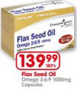 Flax Seed Oil Omega 3:6:9 1000mg Capsules-180's