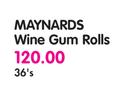 Maynards Wine Gum Rolls-36's