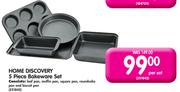 Home Discovery 5 Piece Bakeware Set-Per Set
