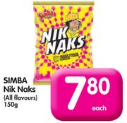 Simba Nik Naks(All Flavours)-150g Each